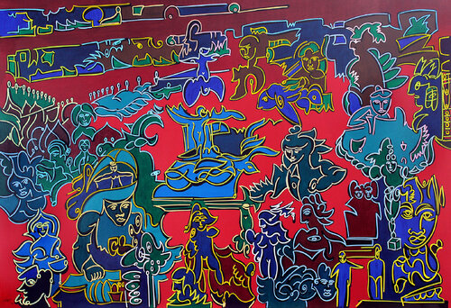 parade carnival by Dek, Painting for Sale on Singulart