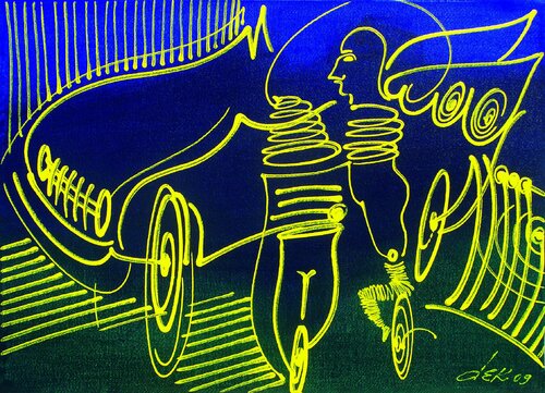 mythologic car di Dek, Pittura in vendita su Singulart