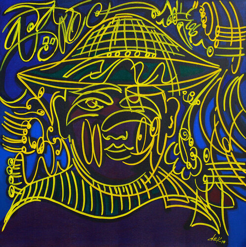 man with hat on head Dek