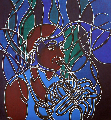 the horn player von Dek, Malerei kaufen auf Singulart