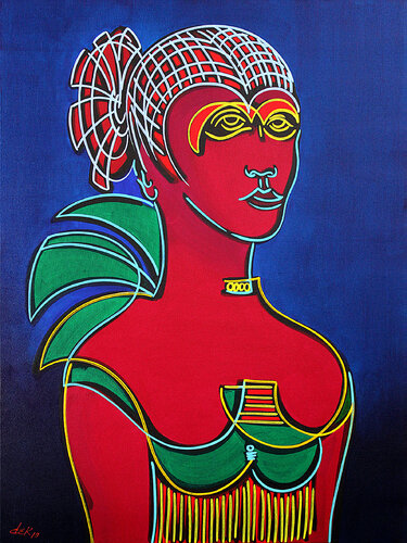 the model von Dek, Malerei kaufen auf Singulart