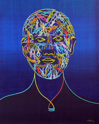head with figures van Dek, Schilderij te koop op Singulart