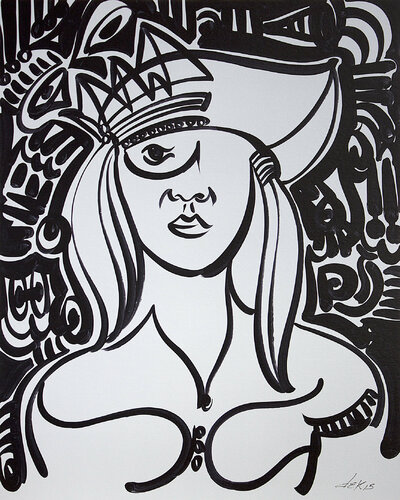 the model van Dek, Schilderij te koop op Singulart