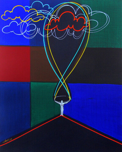 the man and the cloud VI von Dek, Malerei kaufen auf Singulart
