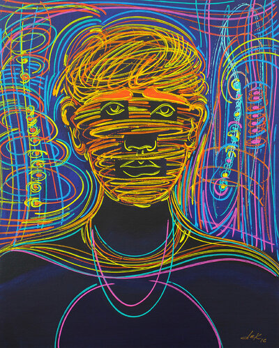 yellow face van Dek, Schilderij te koop op Singulart