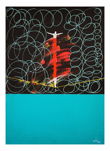 the tightrope walker by Dek, Digital for Sale on Singulart