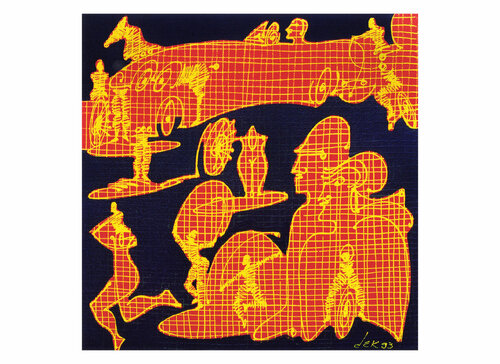 square-lined figures van Dek, Digitaal te koop op Singulart