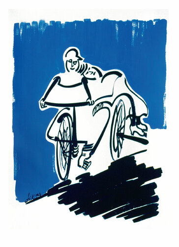 couple on bicycle von Dek, Digital kaufen auf Singulart