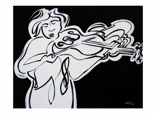 the violinist di Dek, Digitale in vendita su Singulart