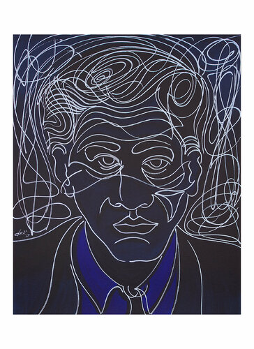 face with blue shirt di Dek, Digitale in vendita su Singulart