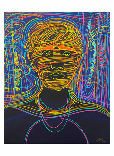 yellow face van Dek, Digitaal te koop op Singulart
