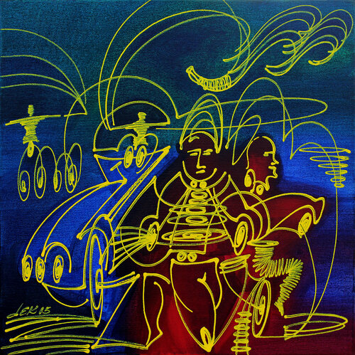 playful scene by Dek, 회화 for Sale on Singulart