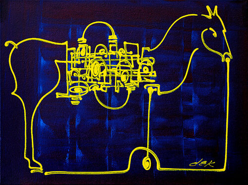 little horse XII di Dek, Pittura in vendita su Singulart