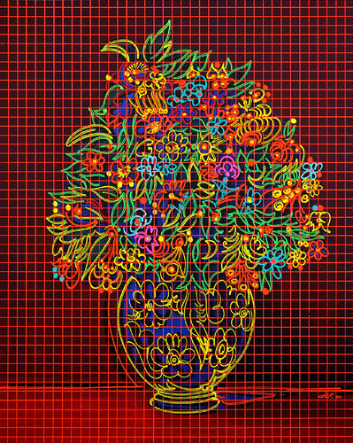 the neon vase von Dek, Malerei kaufen auf Singulart