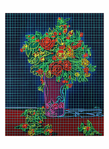 the pink vase von Dek, Druck kaufen auf Singulart