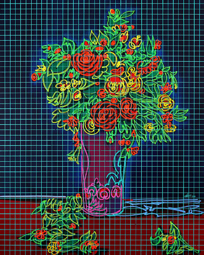the pink vase van Dek, Schilderij te koop op Singulart