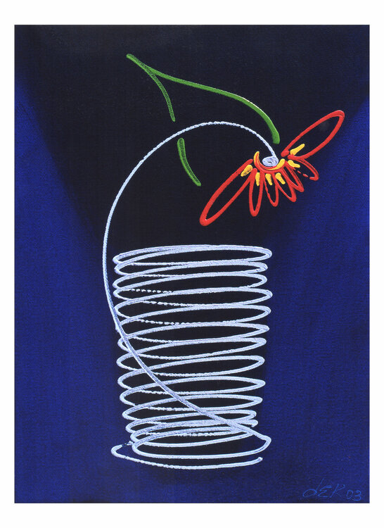 glass with flower Dek