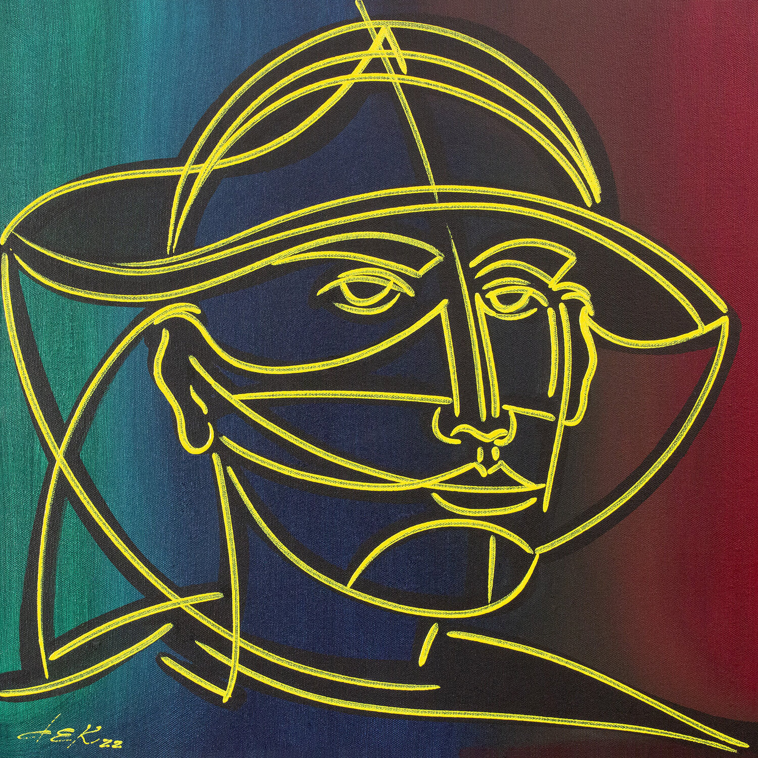 Yellow face with hat Dek