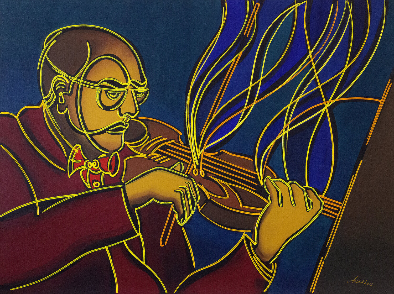o violinista amarelo Dek