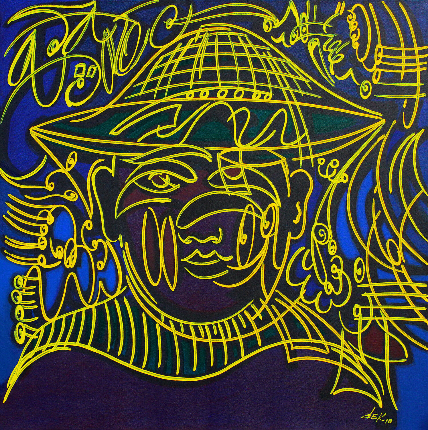 man with hat on head Dek
