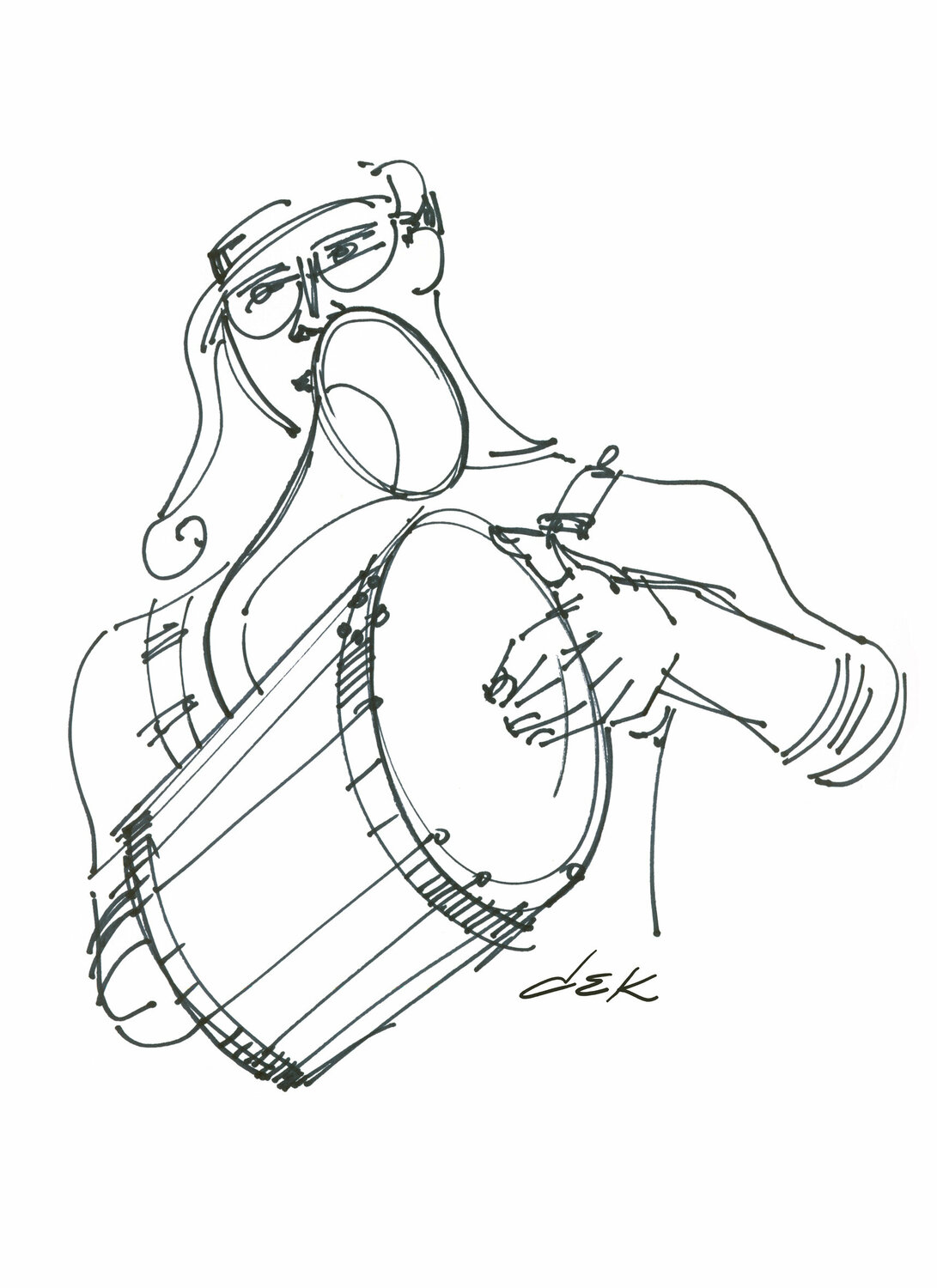 the cuíca player Dek