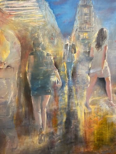 Bookseller's Night van Gregg Chadwick, Schilderij te koop op Singulart