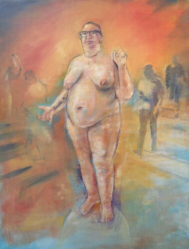 Path of Compassion (Kristine Schomaker in the guise of the Bodhisattva Tārā) de Gregg Chadwick, Pintura a la venta en Singulart