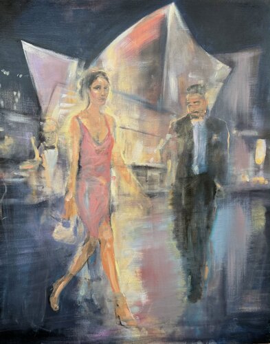 The Silver Hour (Disney Hall) van Gregg Chadwick, Schilderij te koop op Singulart