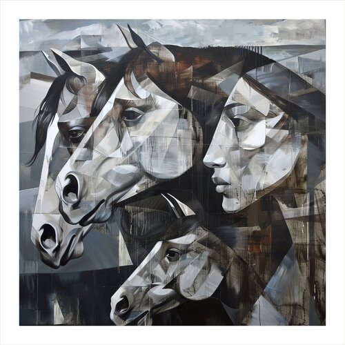 Horse Love de Angelo Makula, Pintura a la venta en Singulart
