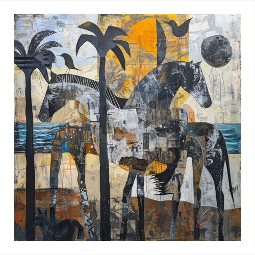 Horses on the Beach 3 von Angelo Makula, Malerei kaufen auf Singulart