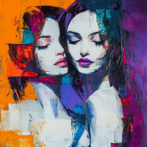 Dreaming Faces di Angelo Makula, Pittura in vendita su Singulart