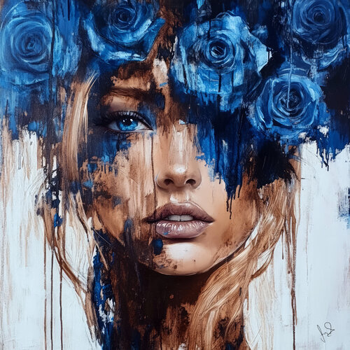 Blue Roses von Angelo Makula, Malerei kaufen auf Singulart