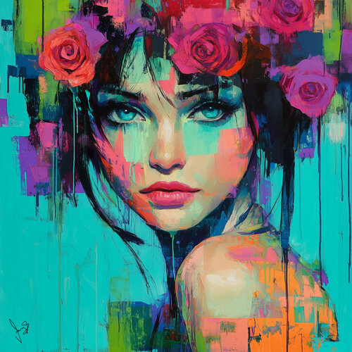 Flowergirl 2025 von Angelo Makula, Malerei kaufen auf Singulart