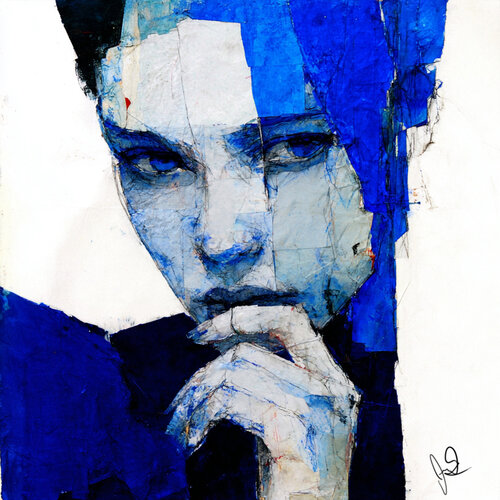 Thinking Blue de Angelo Makula, Pintura a la venta en Singulart