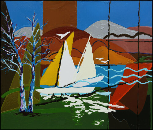 Water 2 van Angelo Makula, Schilderij te koop op Singulart