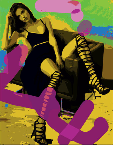Model pink by Angelo Makula, Painting for Sale on Singulart