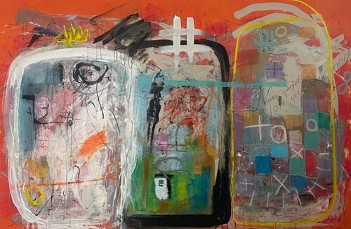 Power of Love ( Sold to Miami / USA) von Gazvani Art, Malerei kaufen auf Singulart