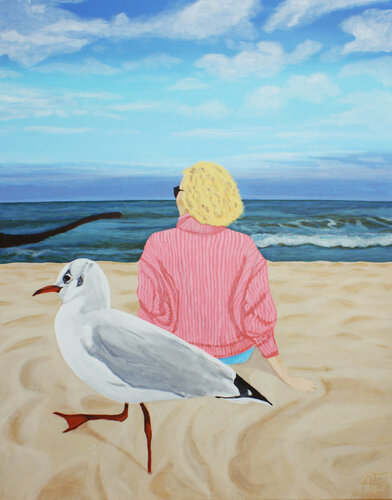 Walking seagull von Anna Franczuk, Malerei kaufen auf Singulart