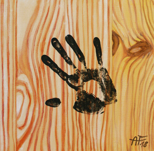 Touch of wood 3 (The third piece of the cycle "Touch of wood") di Anna Franczuk, Pittura in vendita su Singulart