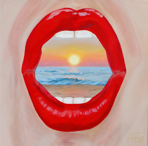 I swallowed the sunset by Anna Franczuk, Painting for Sale on Singulart