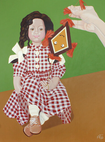 The doll with the kite de Anna Franczuk, Pintura a la venta en Singulart