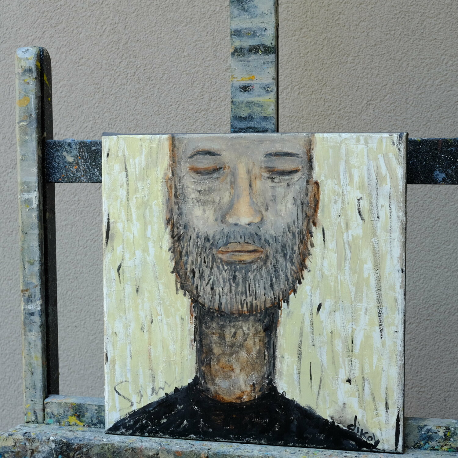 Striking the Ballance von Ventzislav Dikov (2019) Malerei Öl auf