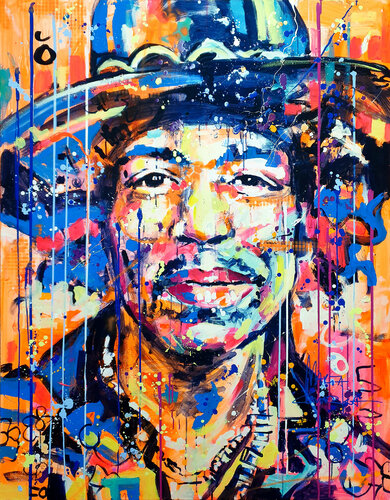 Jimi in my head di Marta Zawadzka, Pittura in vendita su Singulart