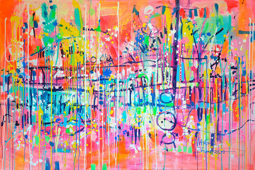 Pink park par Marta Zawadzka, Peinture en vente sur Singulart