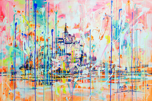 Mont-Saint-Michel di Marta Zawadzka, Pittura in vendita su Singulart