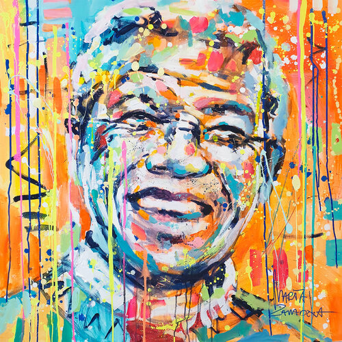 Nelson Mandela di Marta Zawadzka, Pittura in vendita su Singulart