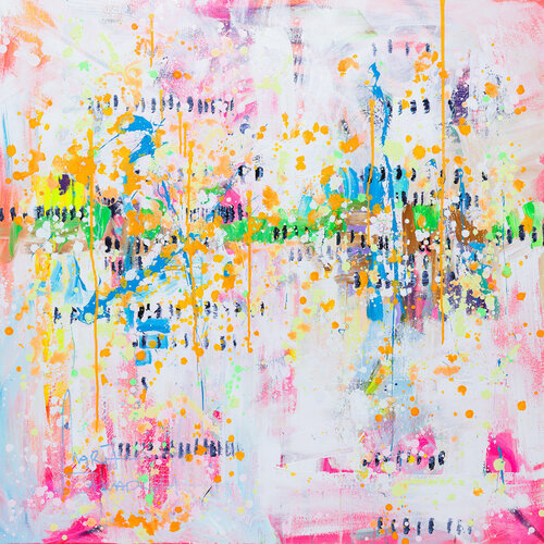 White rhythm par Marta Zawadzka, Peinture en vente sur Singulart