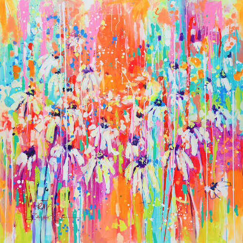 Daisies van Marta Zawadzka, Schilderij te koop op Singulart