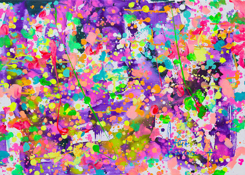 Purple night par Marta Zawadzka, Peinture en vente sur Singulart