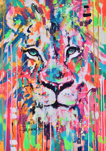 Lion par Marta Zawadzka, Peinture en vente sur Singulart